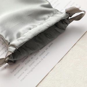 सैटिन सिल्क ड्रॉस्ट्रिंग पाउच आंख मास्क गहने उपहार भंडारण बैग आंख स्वास्थ्य आपूर्ति के लिए - Product Image 2