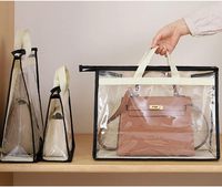 Wholesale Custom Clear Waterproof PVC Non Woven Foldable Dust Proof Storage Bags Set for Wardrobe Handbags Clothes 5 Sizes
