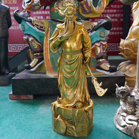 Statue de Guan Gong grandeur nature en laiton avec épée Guandao pour la décoration de temple, maison, entreprise, Feng Shui, tailles personnalisées