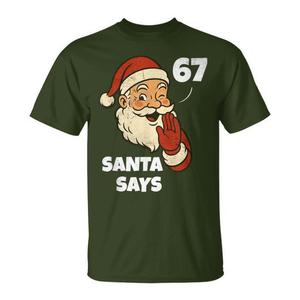 Santa Says 67 Meme - Camiseta navideña vintage - Product Image 1