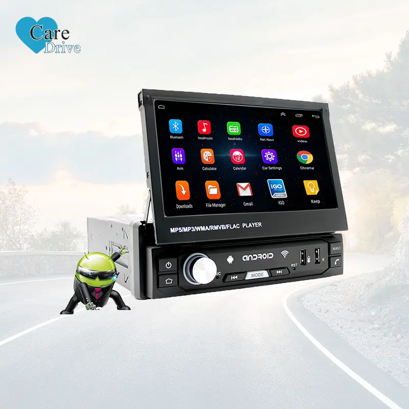 Care Drive Auto DVD-Player Universal Automotive Head Unit Monitor Touchscreen Android 10 2 32GB Spiegel USB Radio Link