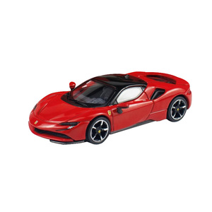 <span class=keywords><strong>BBR</strong></span> 1:64 SF90 alta calidad Diecast nueva llegada 2025 aleación roja puede empujar Metal modelo coche niño coleccionables - Product Image 1