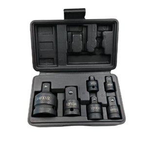 6-Piece Pneumatic Socket Adapter Drive <b>Set</b> Chrome Vanadium Steel 1/4" 1/2" 3/8" 3/4" Sockets OEM Ratchet Breaker <b>Hand</b> <b>Tool</b> TLS-1 - Product Image 1