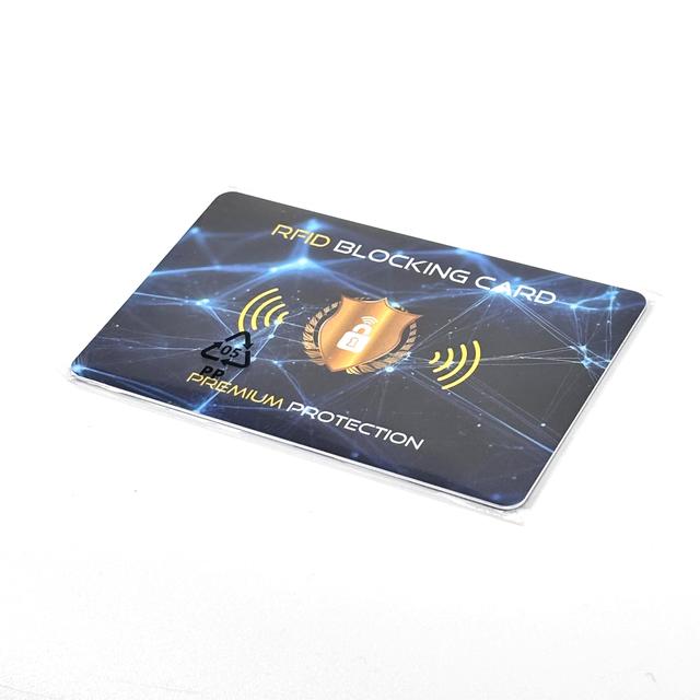 Customized Printing RFID Blocking Card Anti-Theft Security Shield Blocking Card Protector NFC Blocker