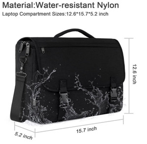 Messenger cặp Trọng lượng nhẹ Túi máy tính xách tay chống nước Crossbody trường Satchel Túi máy tính làm việc văn phòng Túi - Product Image 4