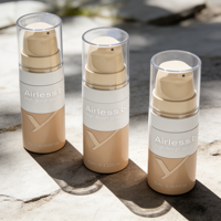 Emballage cosmétique jetable et rechargeable pour lotion, soin de la peau, flacon pompe sans air 5ml 10ml 15ml