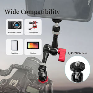 Brazo Mágico de <span class=keywords><strong>7</strong></span> Pulgadas con Abrazadera de Cangrejo y Tornillo de 1/4\" - Soporte Universal para Cámaras de Acción <span class=keywords><strong>GoPro</strong></span>/SJcam/DJI, Precio de Fábrica - Product Image 4