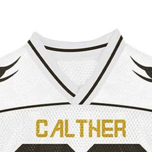 White Flame Print Mesh Jersey - Cropped Number 88 Boxy Soccer Tee - Product Image 2