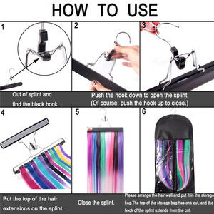 Grosir tas ekstensi rambut tanpa tenun cantik tas penyimpanan Wig ritsleting kapasitas tinggi tanpa gantungan - Product Image 4