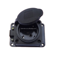 P6110E Industrial Rubber Waterproof Socket 1 Way Elendax Factory IP44 socket