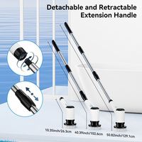 Vadrouilles électriques sans fil multifonctions 7In1 épurateur électrique télescopique long pour le nettoyage domestique piscine cuisine sol de toilette