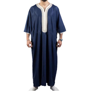 <span class=keywords><strong>Djellaba</strong></span> pour homme de style marocain avec broderie, robe islamique Thobe pour musulman, petit MOQ - Product Image 5