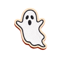 Patchs thermocollants en chenille et sequins, brodés, personnalisés pour Halloween, motifs citrouille et fantôme BOO, pour vêtements et sweats à capuche