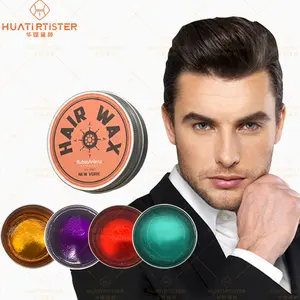 Huati Sifuli Rubio Aroma Hair Styling Clay Coloring Wax Temporary Hair Color Wax hold men styling products water based pomade ha