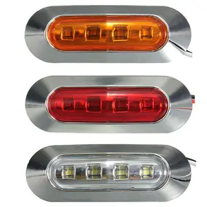 LED Side Marker Clearance Tail Lamp Parking 12V/24V Dustproof WaterproofためTruck Car Trailer Rear Signal Light