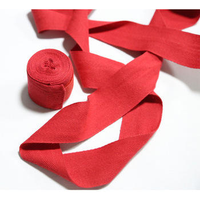 Bandages de boxe en coton TOPN avec logo personnalisé, 5 m, élastiques, pour Muay Thai et Kickboxing, respirants, absorbant la transpiration, protection CE