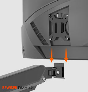 듀얼 모니터 데스크 마운트 듀얼 프로젝터 모니터 스탠드 조정 가능한 듀얼 모니터 암 (BEWISER DMA-49) - Product Image 6
