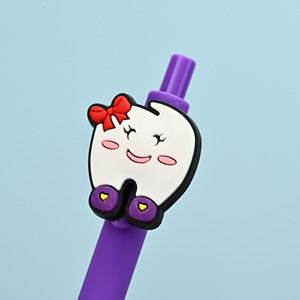 Stylo de dentiste en plastique multicolore, motif infirmière de dessin animé, cadeau d'appréciation pour les dentistes, mignon et doux, pour les infirmières - Product Image 4