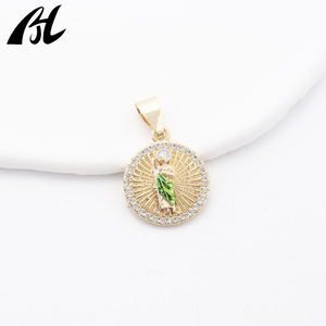 <strong>St</strong>. <strong>Jude</strong> Religious Pendant 14K Gold Zircon Three-Color Brass Material Multiple Styles for <strong>Gift</strong> - Product Image 5