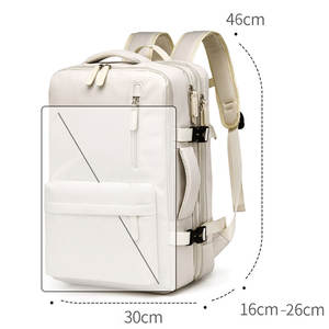 Sac à dos d'ordinateur portable unisexe de luxe personnalisé en nylon, antivol, pour voyages, école, affaires, études, avec doublure en polyester, imperméable et extensible - Product Image 5