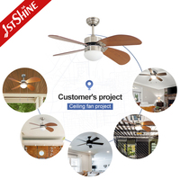 Ventilateur de plafond 1stshine classique pour patio extérieur, intelligent, avec commande vocale, moteur silencieux, robuste, avec lumière