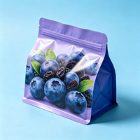 Sachet alimentaire sous vide laminé en PA/PE, haute barrière, pour l'emballage de fruits de mer congelés, poissons et crevettes