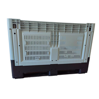 Grande caisse en plastique pliable en maille HDPE ventilée pour fruits, caisse en plastique empilable pour produits agricoles