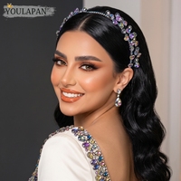 YouLaPan – bandeaux de mariage élégants pour mariée, tissés à la main, colorés et magnifiques, accessoires pour cheveux pour femmes, pour banquets et soirées dansantes, YXA137