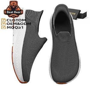 Chaussures de sport d'entraînement en plein air OEM ODM, baskets tendance pour hommes, large boîte à orteils, fabricants OEM personnalisés de chaussures à large boîte à orteils, à enfiler - Product Image 1