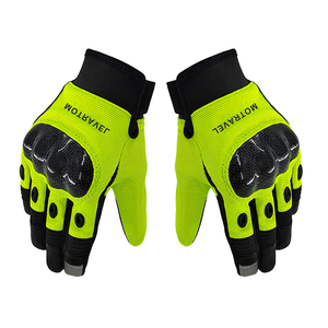 Gants de moto tactiques MOTRAVEL HMG003 à doigts complets, vert fluorescent, respirants, compatibles avec les écrans tactiles, imprimés - Product Image 1