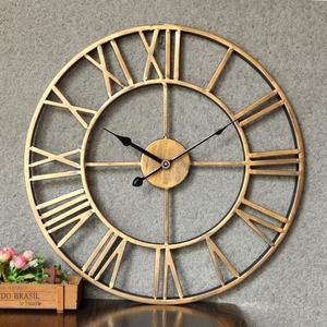 Relojes <span class=keywords><strong>de</strong></span> pared <span class=keywords><strong>de</strong></span> Metal modernos <span class=keywords><strong>de</strong></span> 80cm, redondos, casi silenciosos, con pilas, números romanos negros, reloj para sala <span class=keywords><strong>de</strong></span> estar, Dropshipping DDP - Product Image 4