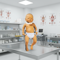 Mannequin d'entraînement en soins de trachéotomie pédiatrique pour enfants, simulateur de soins de trachéotomie, modèle d'enseignement des soins d'intubation et d'aspiration