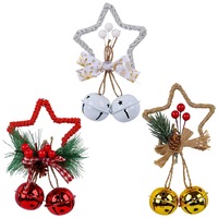 Ornement cloche étoile de Noël, décoration DIY pour sapin de Noël, accessoire de présentation cloche à nœud