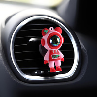 Clip diffuseur de parfum pour grille d'aération de voiture, motif astronaute de dessin animé mignon, parfum océanique, élimination des odeurs, évaporation naturelle, sans électricité