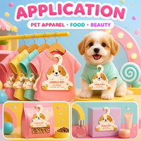 Cintres en carton robustes et imprimables avec crochet pour l'affichage de vêtements pour animaux de compagnie en vente au détail et en gros