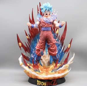 Figurine Dragon Son Goku aux <span class=keywords><strong>Cheveux</strong></span> Bleus Super Saiyan <span class=keywords><strong>DBZ</strong></span> 40CM, Cadeau de Collection, Statue Japonaise, Figurine Anime en PVC, Jouet - Product Image 2