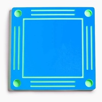 Table de jeu flottante carrée Mahjong Bleuet Tapis en mousse Rummikub bleu Accessoires de jeu de société durables