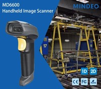 Lecteur de codes-barres 2D à balayage automatique Mindeo MD6600 CMOS Lumière USB RS232 Portable pour la gestion de l'inventaire en entrepôt et la logistique