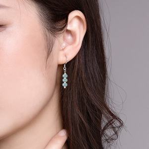 Pendientes de Jadeíta Natural con Cuentas de Ábaco, Plata S925, Joyería para Mujer, Estilo Chino, Regalo con Certificado de Tasación D093 - Product Image 4