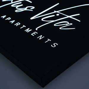 <span class=keywords><strong>Plaque</strong></span> de numéro de maison en acier inoxydable lumineux avec éclairage LED 3D en métal personnalisé - Product Image 3