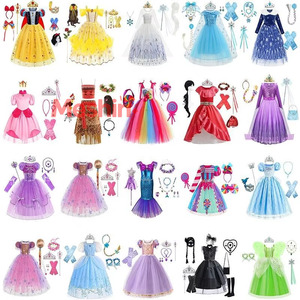 Costume de reine des neiges pour filles, meilleur costume de personnage de film, robe de princesse pour Halloween, cosplay pour filles - Product Image 1