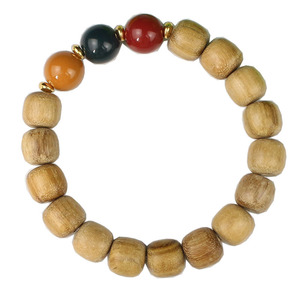Bracelet en bois parfumé au lait, perles d'agarwood, boucle unique, unisexe, bijou à porter au quotidien, cadeau pour couple, trois couleurs, feu de signalisation - Product Image 5