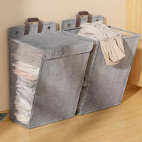 Nouveau panier de rangement grande capacité 2026 en coton pour vêtements et pantalons, idéal pour la maison