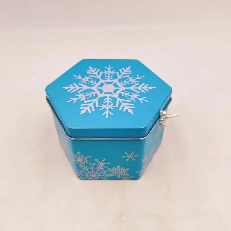 Recyclable Packaging Box Jewelry Box Luxury Custom Logo Metal Tin Can With Hinge