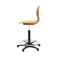 Chaise mobile en plastique au design moderne avec pieds en métal Mobilier de bureau pour l'école Chaise pivotante