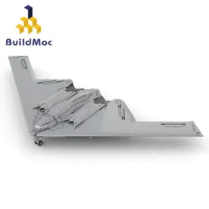 BuildMoc 우주 호크 노스롭 그루먼 B-2 정신 폭격기 빌딩 블록 항공기 수송 전투기 비행기 벽돌 어린이 장난감