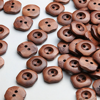 Boutons en bois carrés à deux trous, motif diamant, naturels, minimalistes, simples, unisexes, pour vêtements, chemises, pulls, tricots, DIY