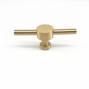 Xử lý và Knob Trung Quốc mlp27 đồ nội thất phần cứng Tủ Brass vàng rắn t kéo xử lý Knob - Product Image 1