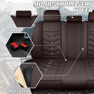 Coprisedili per <span class=keywords><strong>Ford</strong></span> F-150/F-250/F-350 2009-2025, Eleganti in Ecopelle Sportiva, Impermeabili, Resistenti all'Usura, Set Completo Premium - Product Image 6