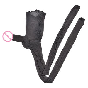 <span class=keywords><strong>2022</strong></span> medias de encaje caliente para <span class=keywords><strong>hombre</strong></span> completamente transparente Sexy encaje mangas de pene pantimedias medias de terciopelo - Product Image 5